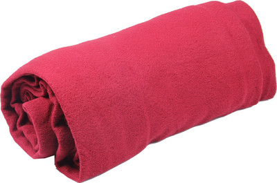 N Decor Solid Single Fleece Blanket for  AC Room(Polyester, Marron)