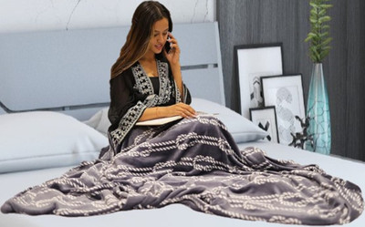 BLAN STAR 3D Printed Double AC Blanket for  AC Room(Fur, Multicolor932)