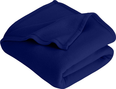 Neekshaa Solid Single Fleece Blanket for  Heavy Winter(Polyester, Blue)
