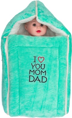 CTMKIDS Solid Single AC Blanket for  AC Room(Fur, SEA-GREEN)