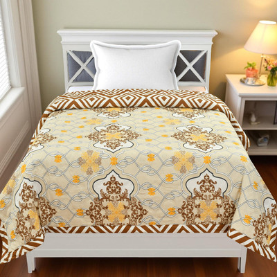 Razzai Solid Single Comforter for  Heavy Winter(Microfiber, Musturd Yellow)