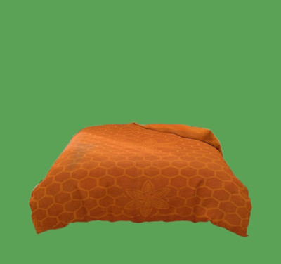 Shivam impex Solid Double Khes Blanket for  Heavy Winter(Microfiber, Orange)
