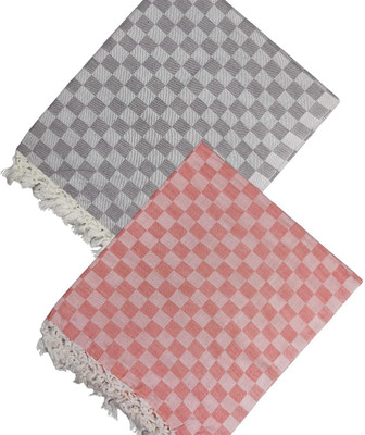 Shishir Checkered Single Comforter for  AC Room(Cotton, Red & Grey)
