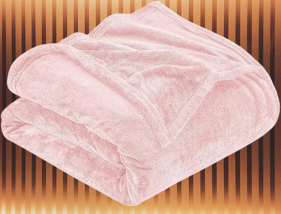 KIXTA Self Design Double AC Blanket for  AC Room(Microfiber, Pink)