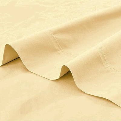 Cambik Solid Queen Top Sheet for  AC Room(Cotton, Peach)