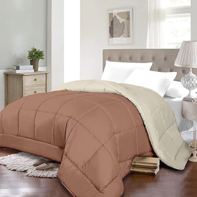 Raymond Home Solid Single Comforter for  Heavy Winter(Microfiber, Brown)