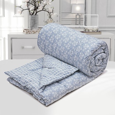 RRC Floral Single Comforter for  Mild Winter(Cotton, Blue)