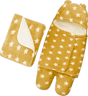 NAMAN Printed Single AC Blanket for  AC Room(Polyester, Brown)