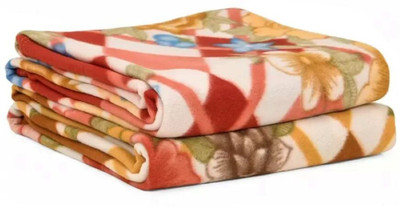 MFI Abstract Single Fleece Blanket for  AC Room(Polyester, Multicolor)