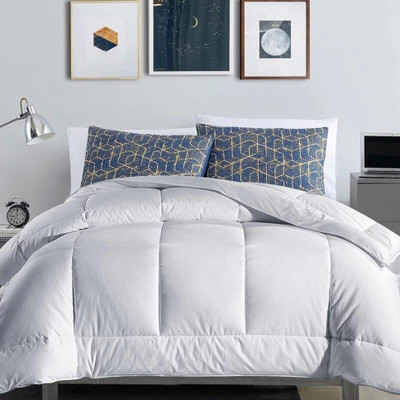 TUNDWAL'S Solid Double Comforter for  Heavy Winter(Cotton, White)