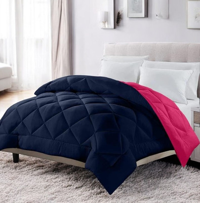 sentiments Solid Single Mink Blanket for  Mild Winter(Polyester, PinkBlue)