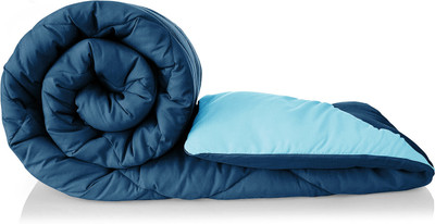 VAS COLLECTIONS Solid Double AC Blanket for  AC Room(Microfiber, Aqua & Blue)
