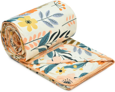 RRC Printed Double Dohar for  AC Room(Microfiber, Peach)