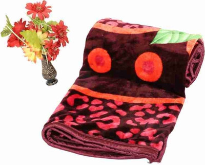 Convalexa Self Design Double Mink Blanket for  Heavy Winter(Microfiber, BrandiFlower)