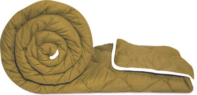 Divine Casa Solid Double Comforter for  AC Room(Microfiber, Mustard Yellow)