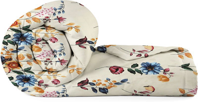 ivaza Floral Double AC Blanket for  AC Room(Cotton, Cream)