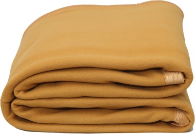 Goyal's Solid Single Fleece Blanket for  Mild Winter(Microfiber, Beige Camel)