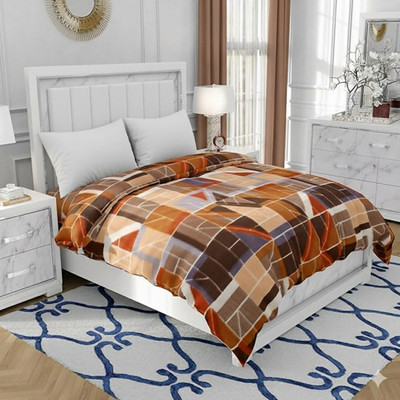 Quirky Home Abstract Double Fleece Blanket for  Heavy Winter(Microfiber, Orange)