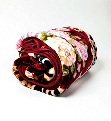 Swikon star Floral Double Mink Blanket for  Heavy Winter(Microfiber, Multicolor)