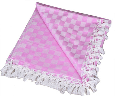 Aradhya Checkered Single AC Blanket for  AC Room(Cotton, Pink)