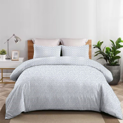 KWALITY DREAMS Geometric Single Comforter for  AC Room(Cotton, White with Grey5)