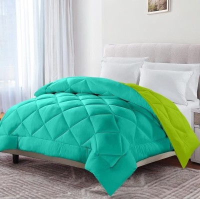 sentiments Solid Single Mink Blanket for  Mild Winter(Polyester, Sea Green)