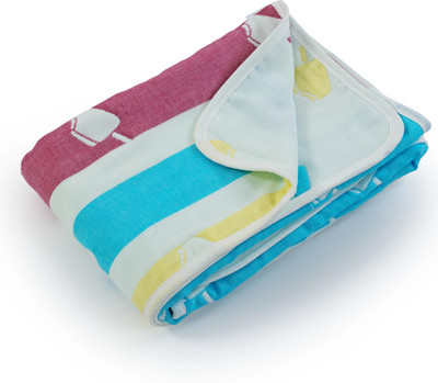 LuvLap Printed Crib Quilt for  Mild Winter(Microfiber, Multicolor)