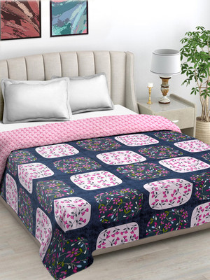 Fabinaliv Printed Double AC Blanket for  AC Room(Poly Cotton, Multicolor)