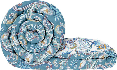 Story@home Printed Double Comforter for  AC Room(Microfiber, Dusty Blue)