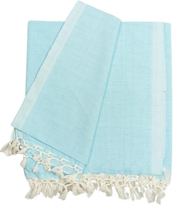 DRISHTI Solid Single AC Blanket for  AC Room(Silk, Blue)