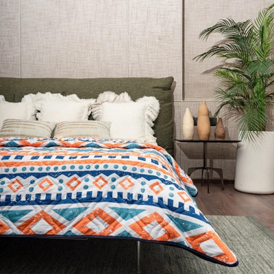 Urban Space Printed Single AC Blanket for  AC Room(Microfiber, Multicolor)