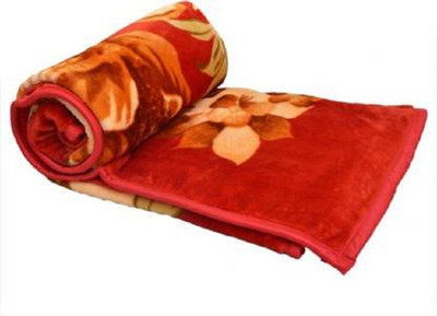 Changers Floral Single Mink Blanket for  Heavy Winter(Polyester, Multicolor)