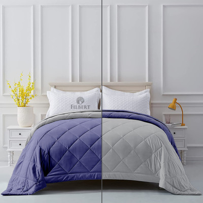 Indian Kingdom Solid Single AC Blanket for  AC Room(Microfiber, Medium Silver)