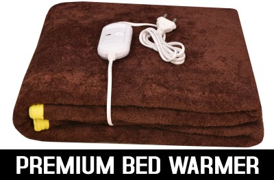 ARCOVA HOME Solid Single Electric Blanket for  Heavy Winter(Polyester, Brown)