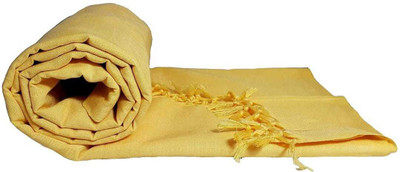 BHAGALPURI CHADAR RESHU HANDLOOM Solid Single Top Sheet for  AC Room(Cotton, Yellow)
