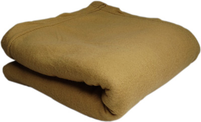 HOMIEE Solid Single Fleece Blanket for  Heavy Winter(Polyester, Rust)