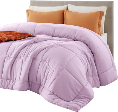 Blue Home Solid Single Comforter for  Heavy Winter(Poly Cotton, Purple)