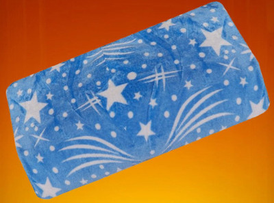 KIXTA Self Design Double AC Blanket for  AC Room(Microfiber, sky blue)