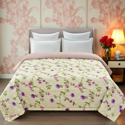 KEA Solid Double Comforter for  Heavy Winter(Microfiber, Soft Ivory)