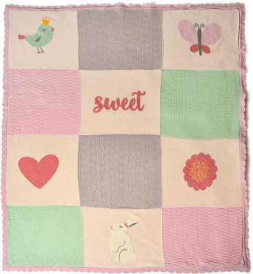 Mi Arcus Printed Single Crib Baby Blanket for  Heavy Winter(Cotton, Pink)
