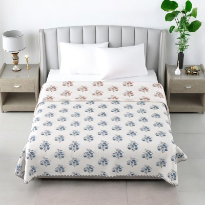 AMIGOS Printed Double Comforter for  AC Room(Cotton, White)