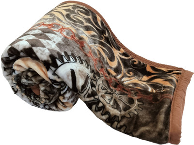 HOMIEE Floral Single AC Blanket for  AC Room(Polyester, Brown Numeric)