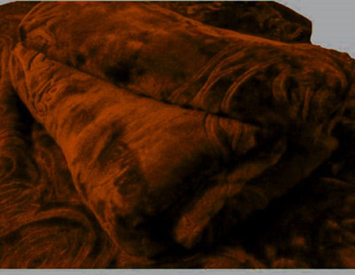 blankito Abstract Single Mink Blanket for  Mild Winter(Polyester, Brown 1387)