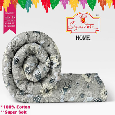 Signature Floral Double Comforter for  AC Room(Cotton, Lilac Touch17)
