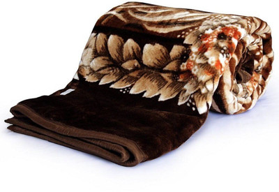 shree karni export Floral Single Mink Blanket for  Heavy Winter(Microfiber, Multicolor)