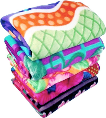 BHEBHA Abstract Single Fleece Blanket for  Mild Winter(Microfiber, Floral 758)