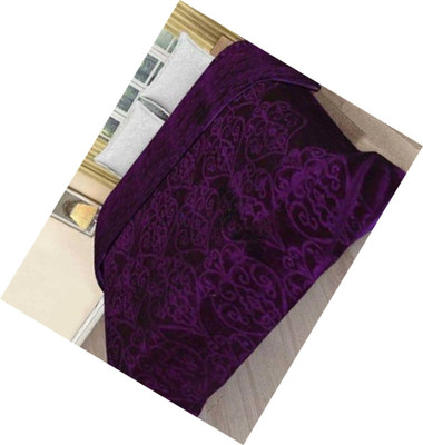 Changers Floral Single Mink Blanket for  Heavy Winter(Polyester, Purple)