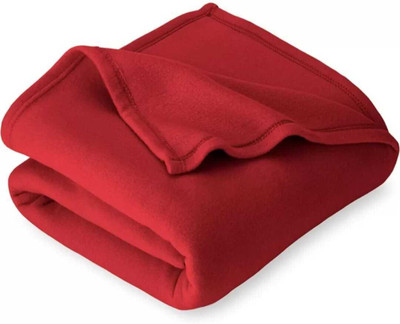 Nayan Enterprises Floral Single Fleece Blanket for  Heavy Winter(Polyester, Red)