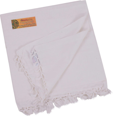 EthnicAlive Solid Single Top Sheet for  AC Room(Silk, White)