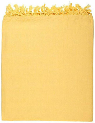 DRISHTI Solid Single Top Sheet for  AC Room(Cotton, Yellow)
